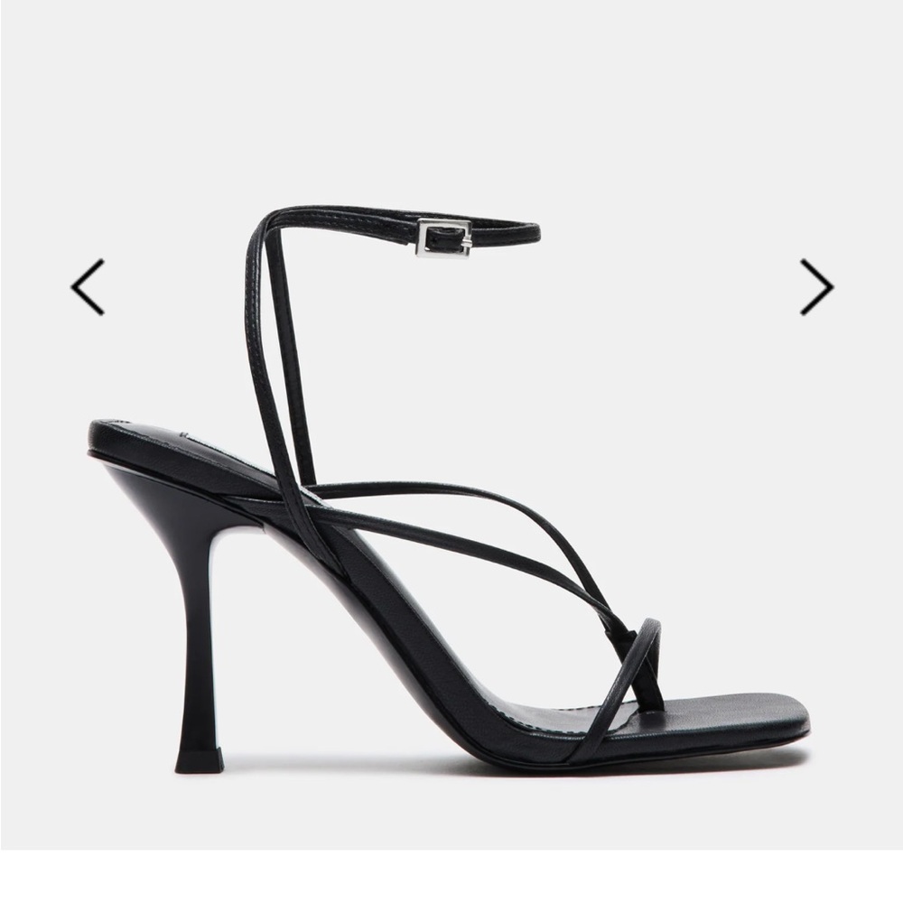 Steve Madden Annie Black Strappy Heels